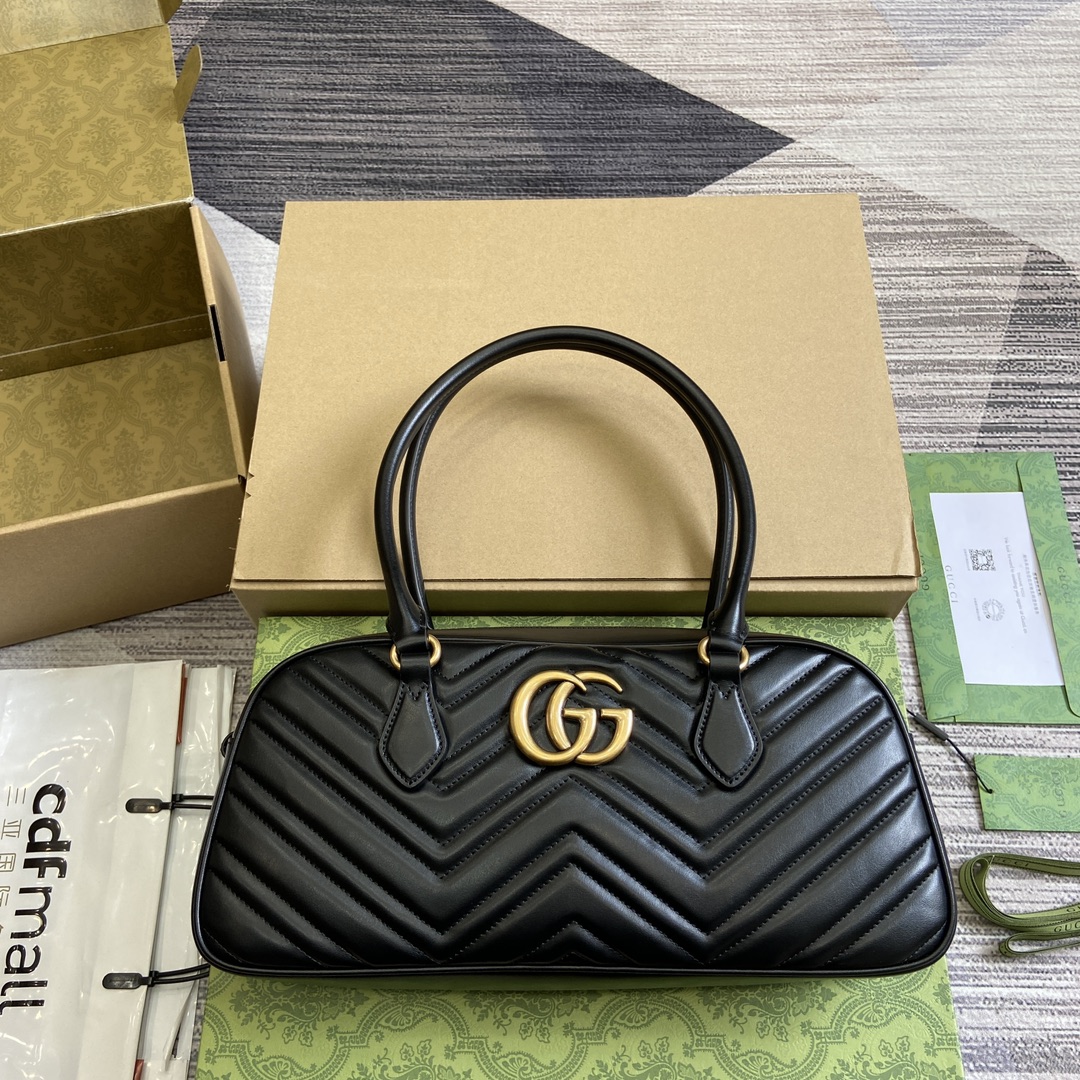 Bagsaaa Gvc*1 Marmont Medium Top Handle Bag 795218 Black - 35.5x16.5x7cm