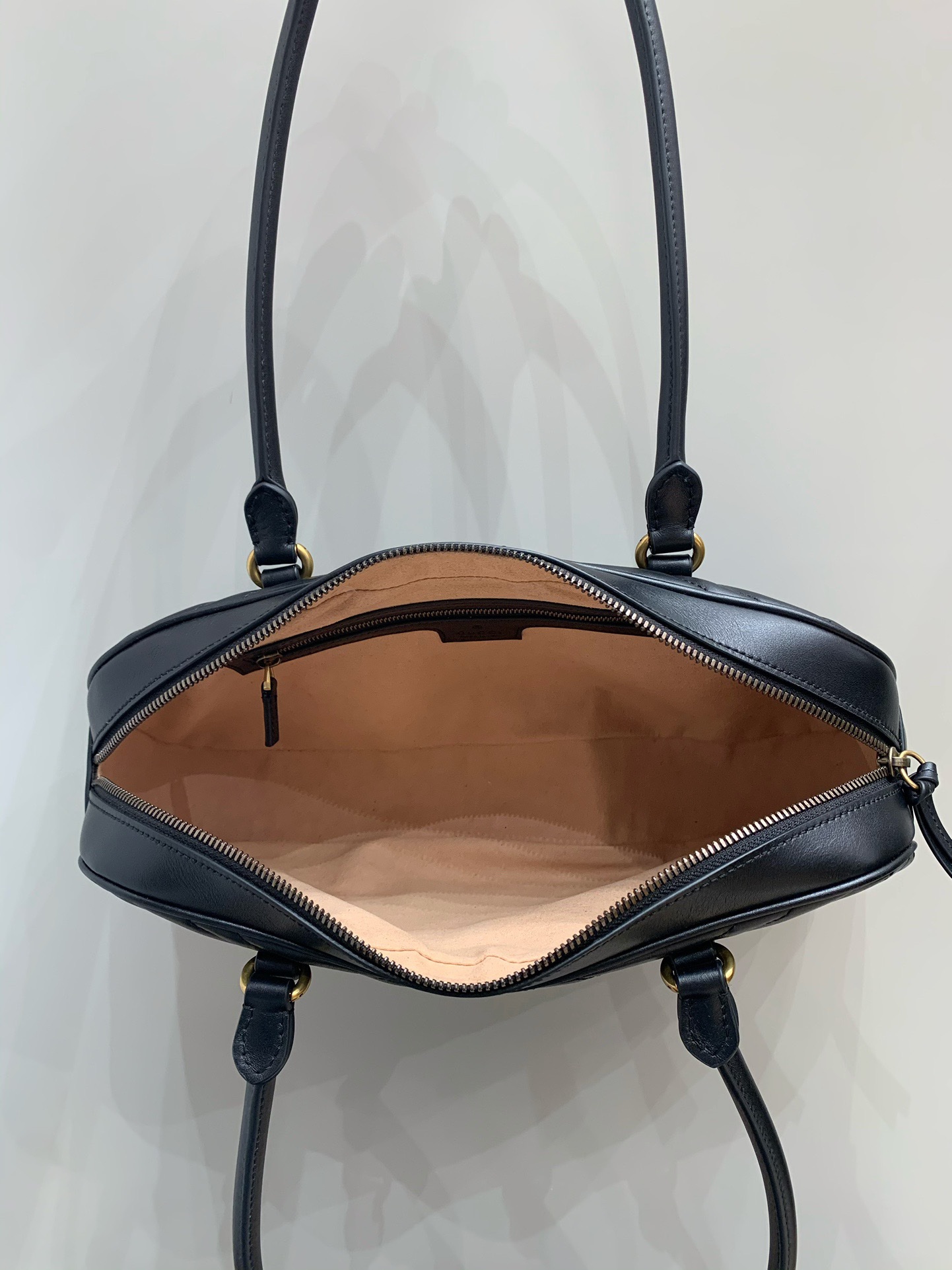 Bagsaaa Gvc*1 Marmont Medium Top Handle Bag 795218 Black - 35.5x16.5x7cm