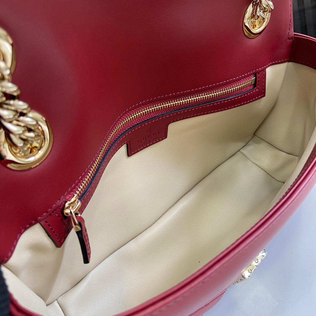 Bagsaaa Gvc*1 Marmont Mini Bag 474575 Red - 20 x 13 x 6 cm
