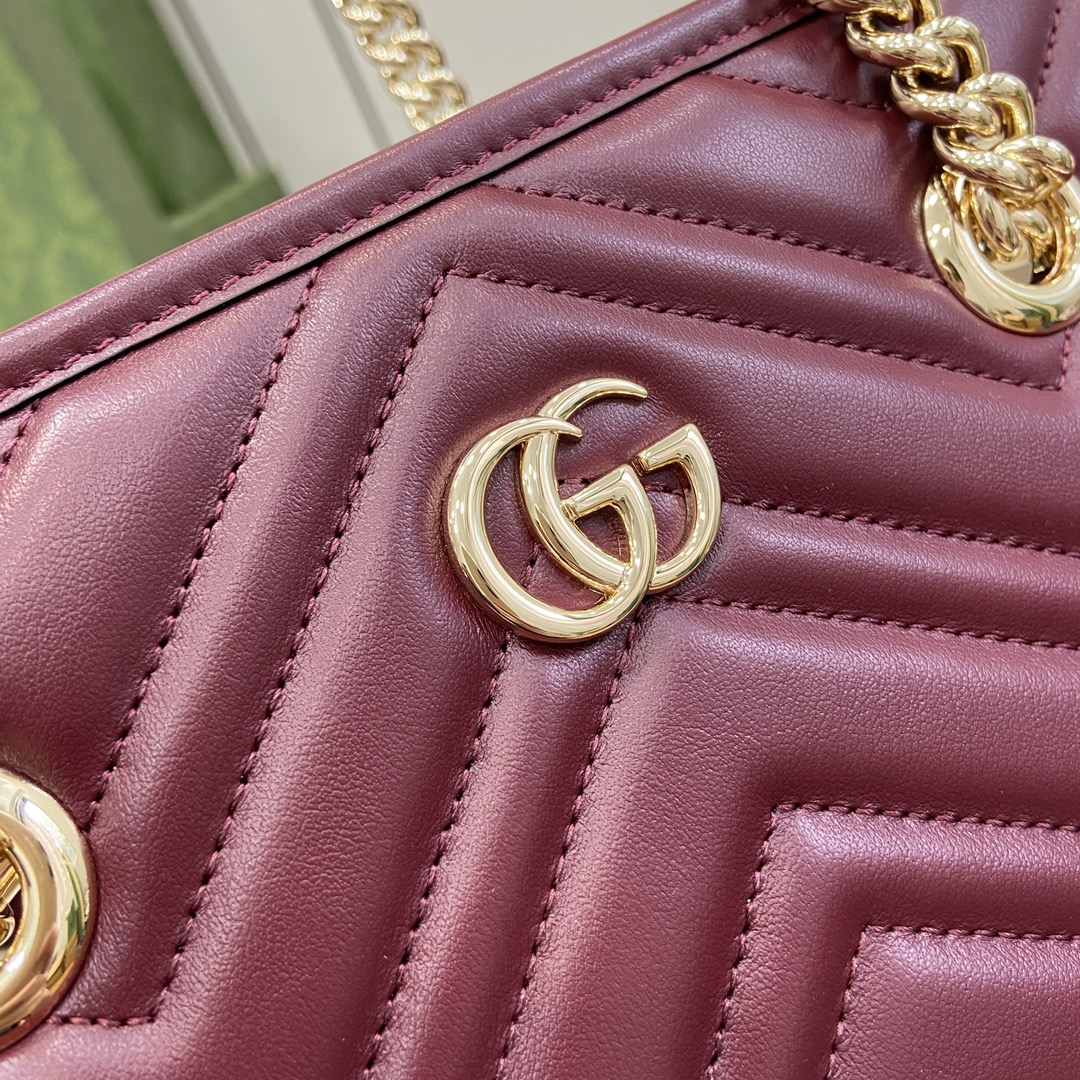 Bagsaaa Gvc*1 GG Marmont Small Tote 779727 Red - 26.5 x 18.5 x 12.5 cm