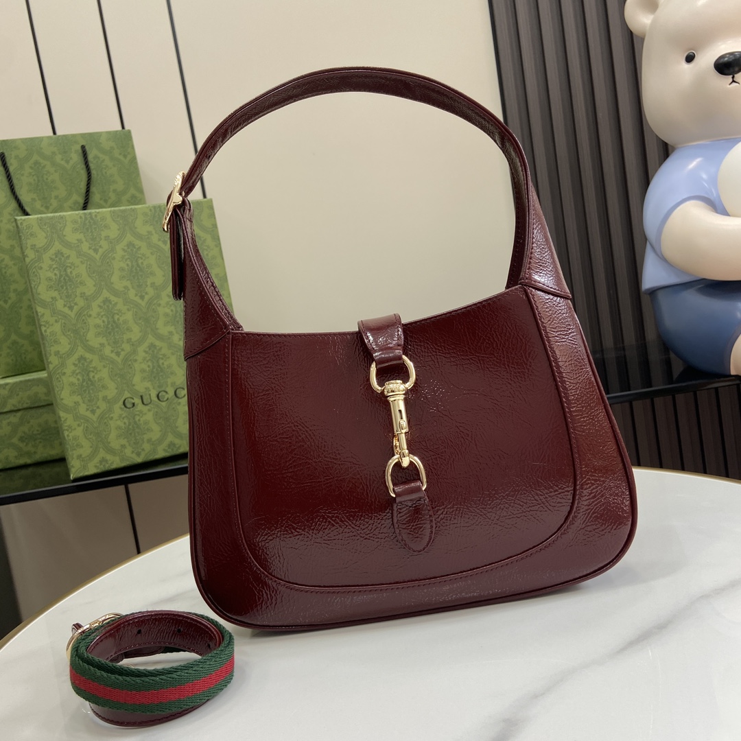 Bagsaaa Gvc*1 Jackie Small Shoulder Bag 782849 Red Patent - 27.5x19x4 cm