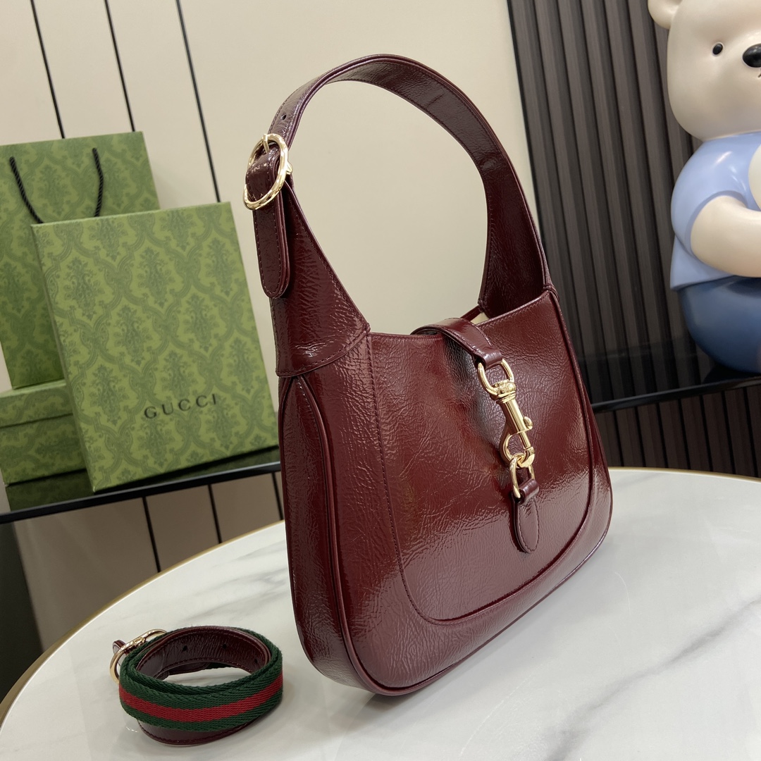 Bagsaaa Gvc*1 Jackie Small Shoulder Bag 782849 Red Patent - 27.5x19x4 cm