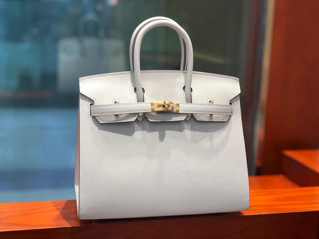 Bagsaaa H**me5 Birkin Pure White Gold Hardware Epsom Leather - 25cm