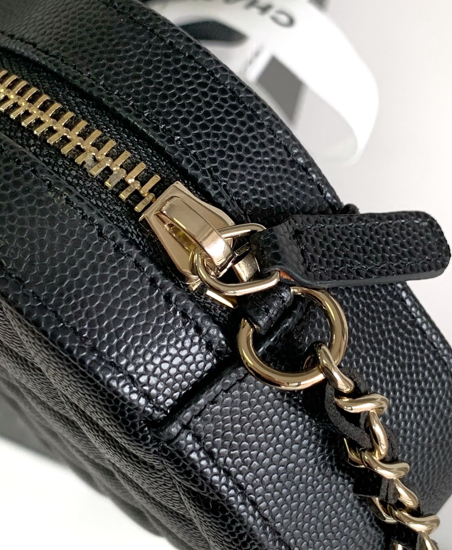 Bagsaaa Ch**el AP3998 Black Caviar - 24cm