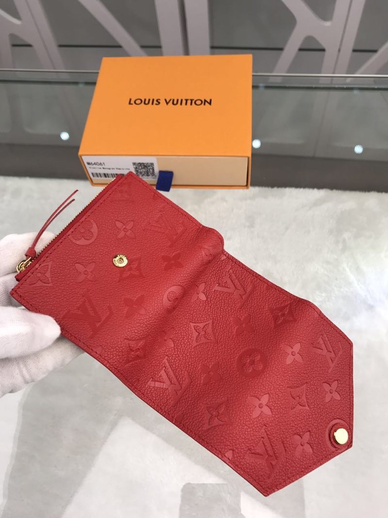 Bagsaaa L0vis Vvtt0n Victorine Wallet M64061 Red - 12.0 x 9.5 x 1.5 cm