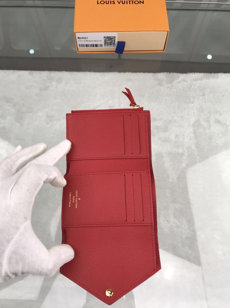 Bagsaaa L0vis Vvtt0n Victorine Wallet M64061 Red - 12.0 x 9.5 x 1.5 cm