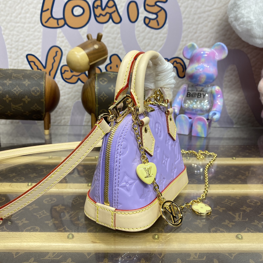 Bagsaaa L0vis Vvtt0n M82974 Nano Alma Glossy Lilac - 18 x 12 x 8 cm