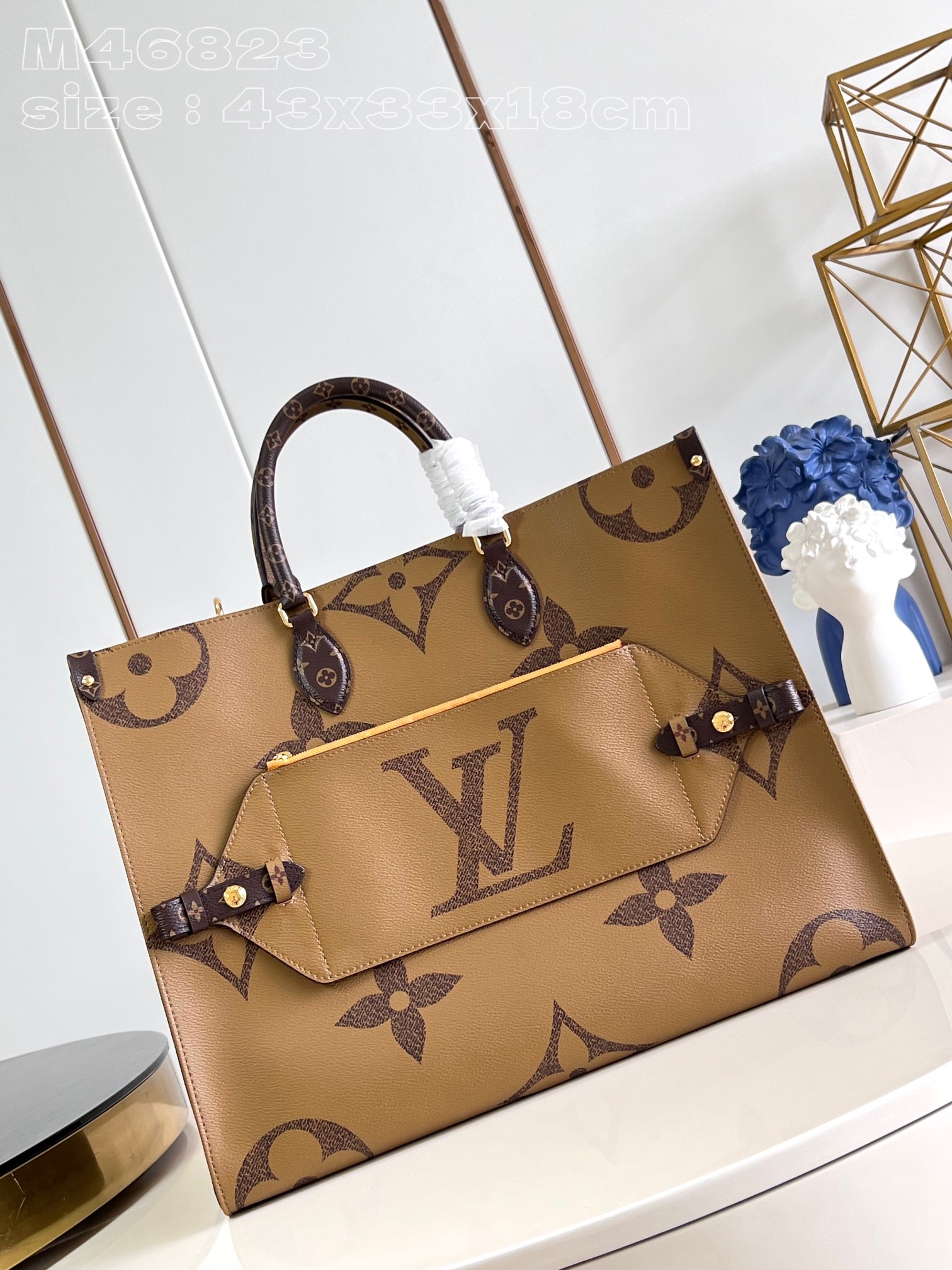 Bagsaaa L0vis Vvtt0n M46823 OnTheGo Voyage Tote Bag Monogram - 43 x 33 x 18.5 cm