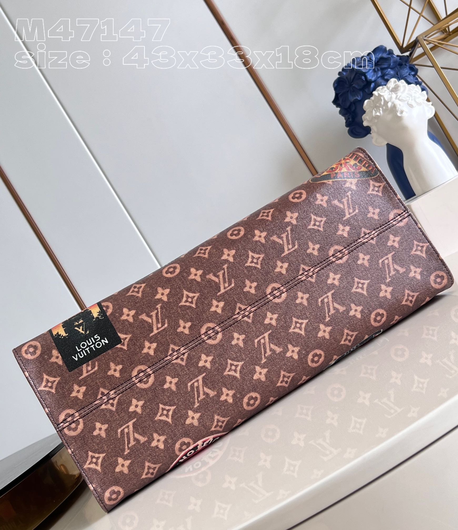 Bagsaaa L0vis Vvtt0n M47147 OnTheGo Voyage Tote Bag - 43 x 33 x 18.5 cm