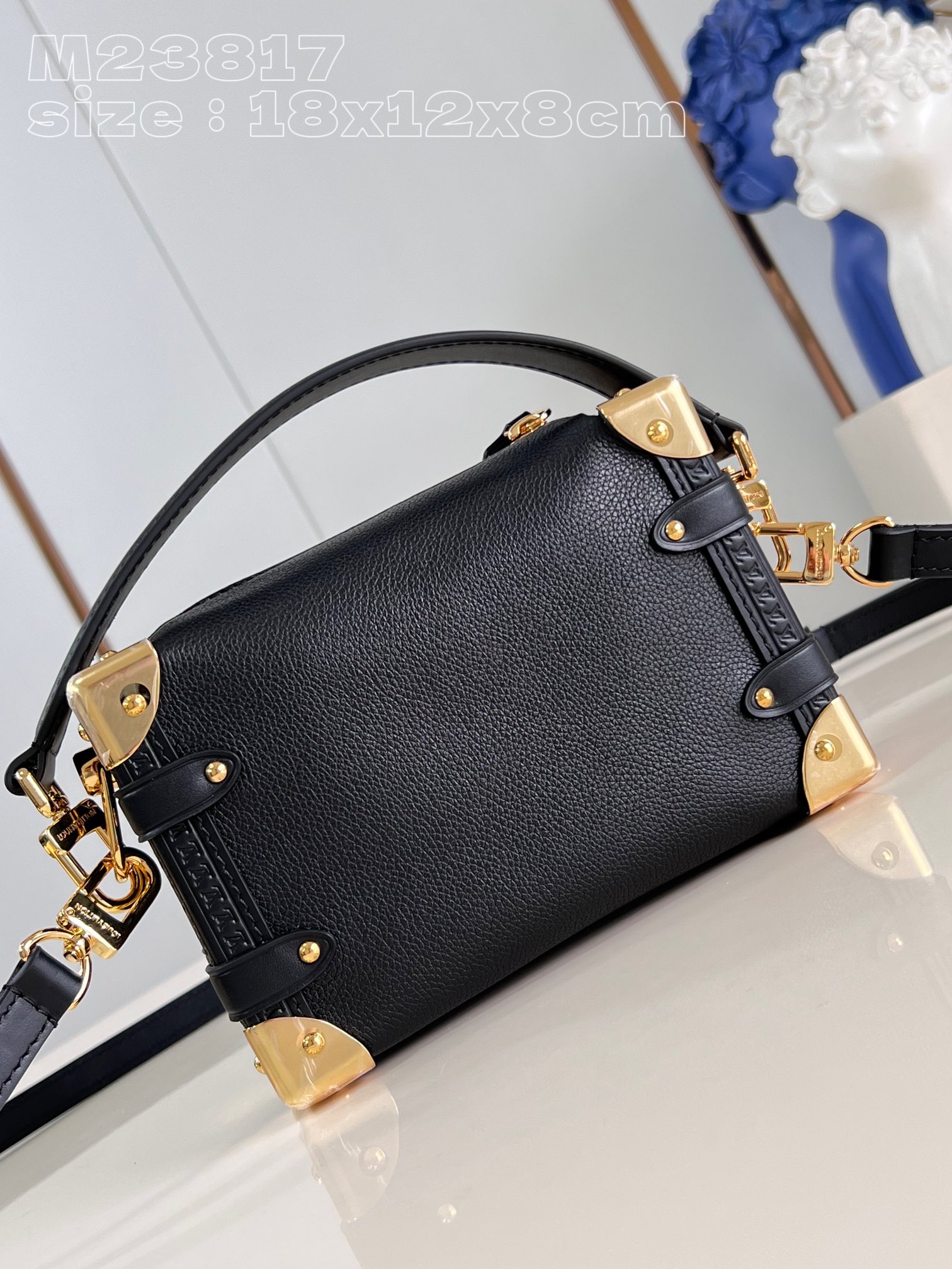 Bagsaaa L0vis Vvtt0n M23817 Side Trunk PM Bag Black - 18 x 12.5 x 8 cm