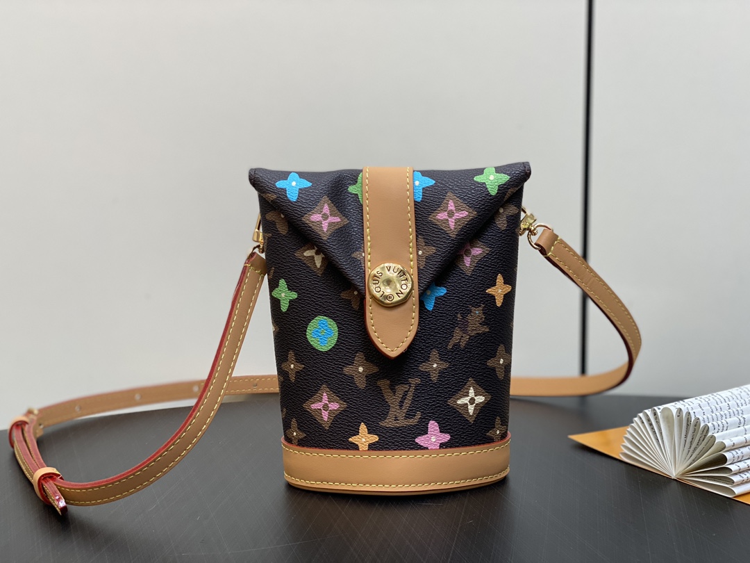 Bagsaaa L0vis Vvtt0n M83344 Envelope Pouch Chocolate - 12.5 x 18 x 8.5 cm