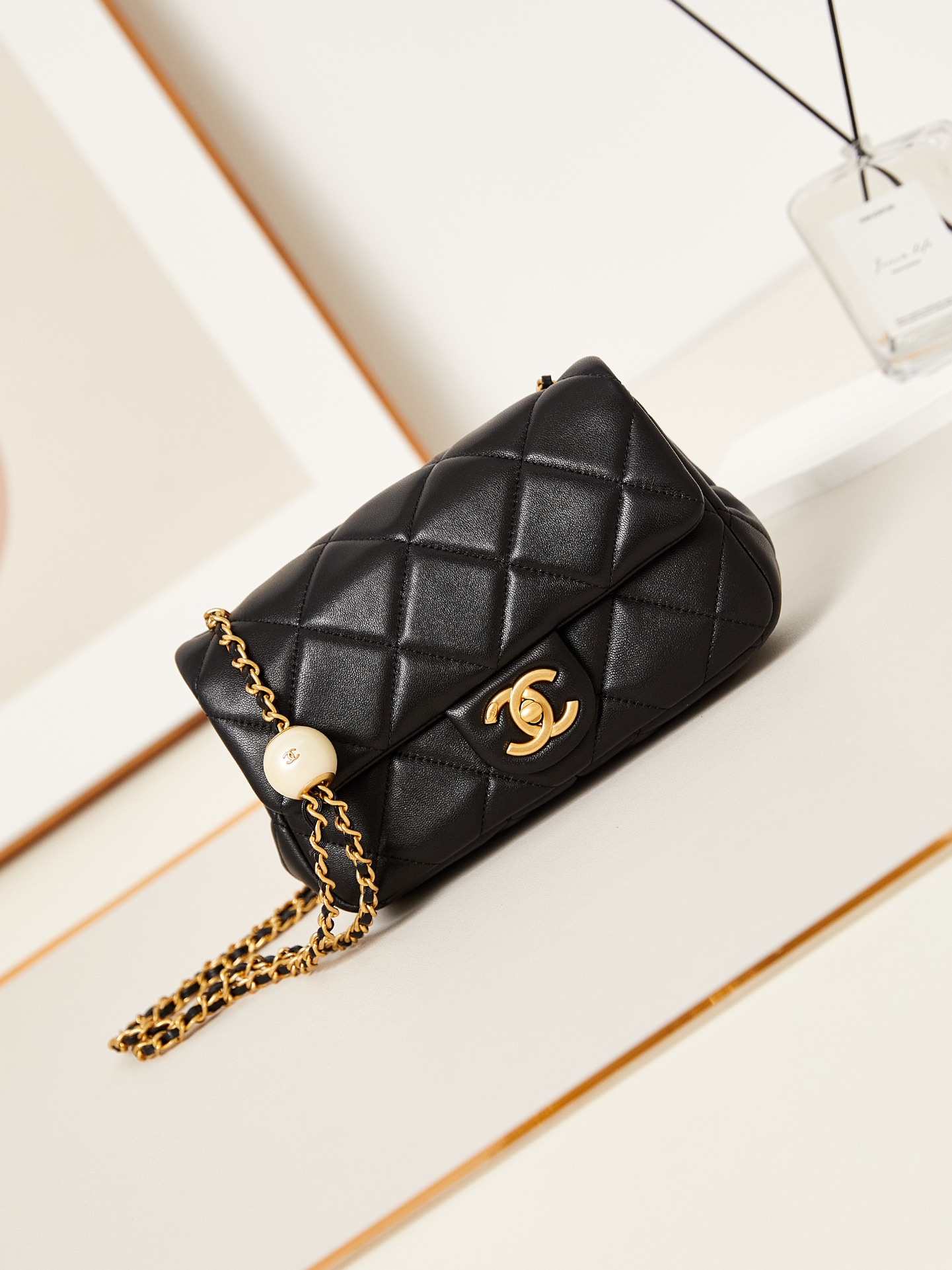 Bagsaaa Ch**el Small Flap Bag AS4861 Black - 13 × 20.5 × 6.5 cm