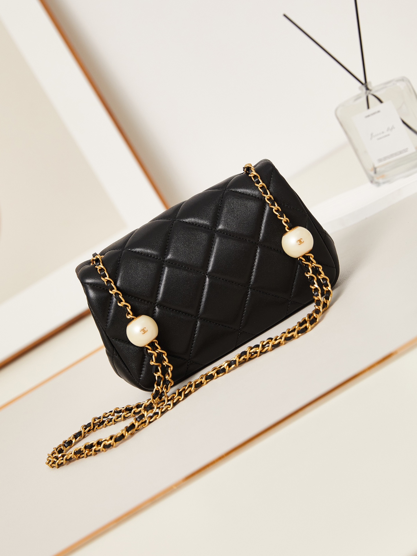 Bagsaaa Ch**el Small Flap Bag AS4861 Black - 13 × 20.5 × 6.5 cm