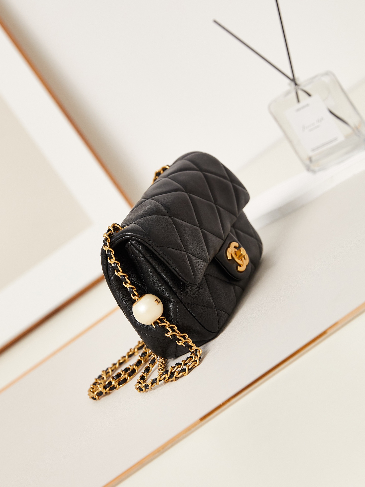 Bagsaaa Ch**el Small Flap Bag AS4861 Black - 13 × 20.5 × 6.5 cm