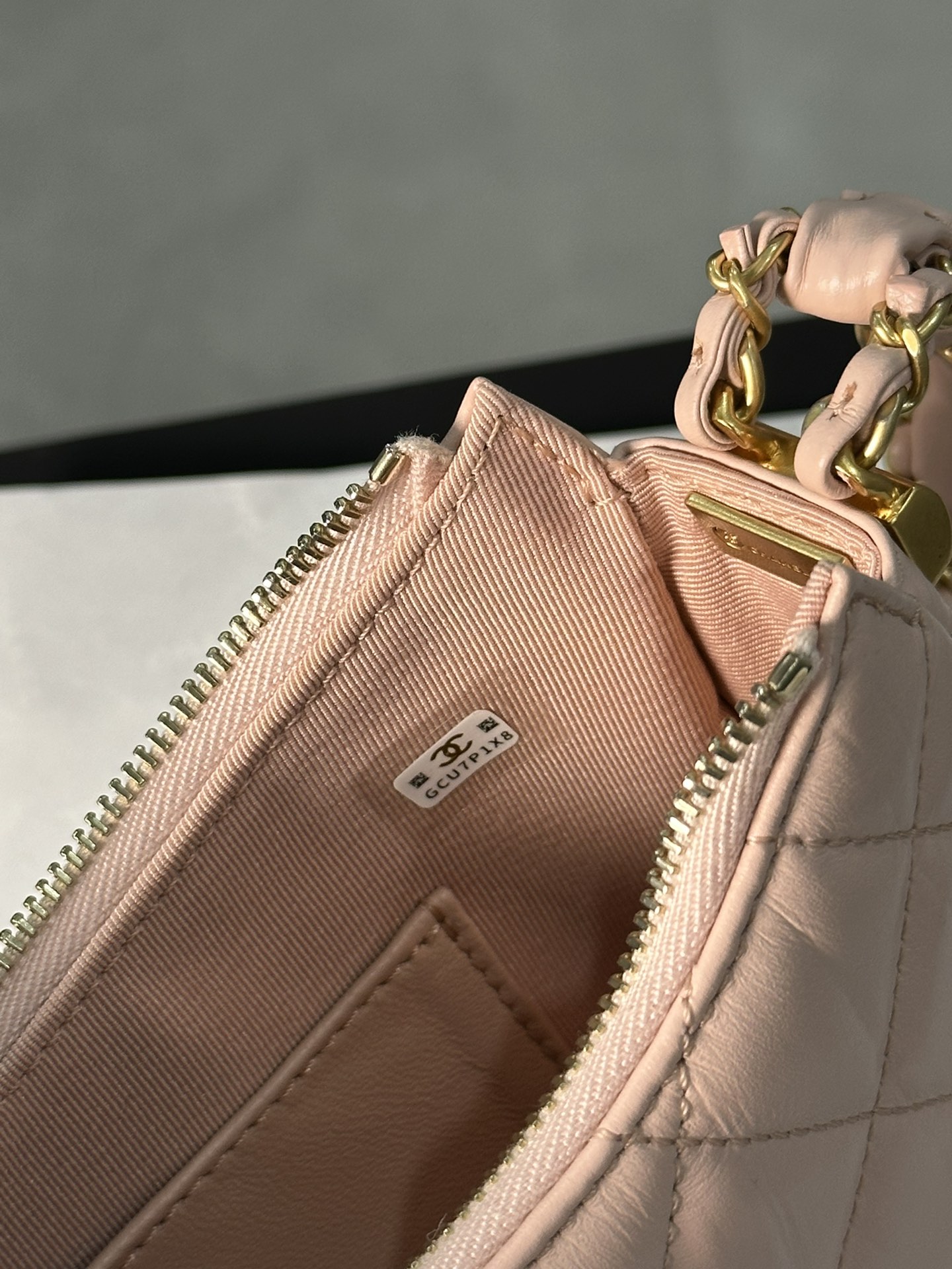 Bagsaaa Ch**el Hobo Bag AP3647 Pink - 20*13*4.5cm
