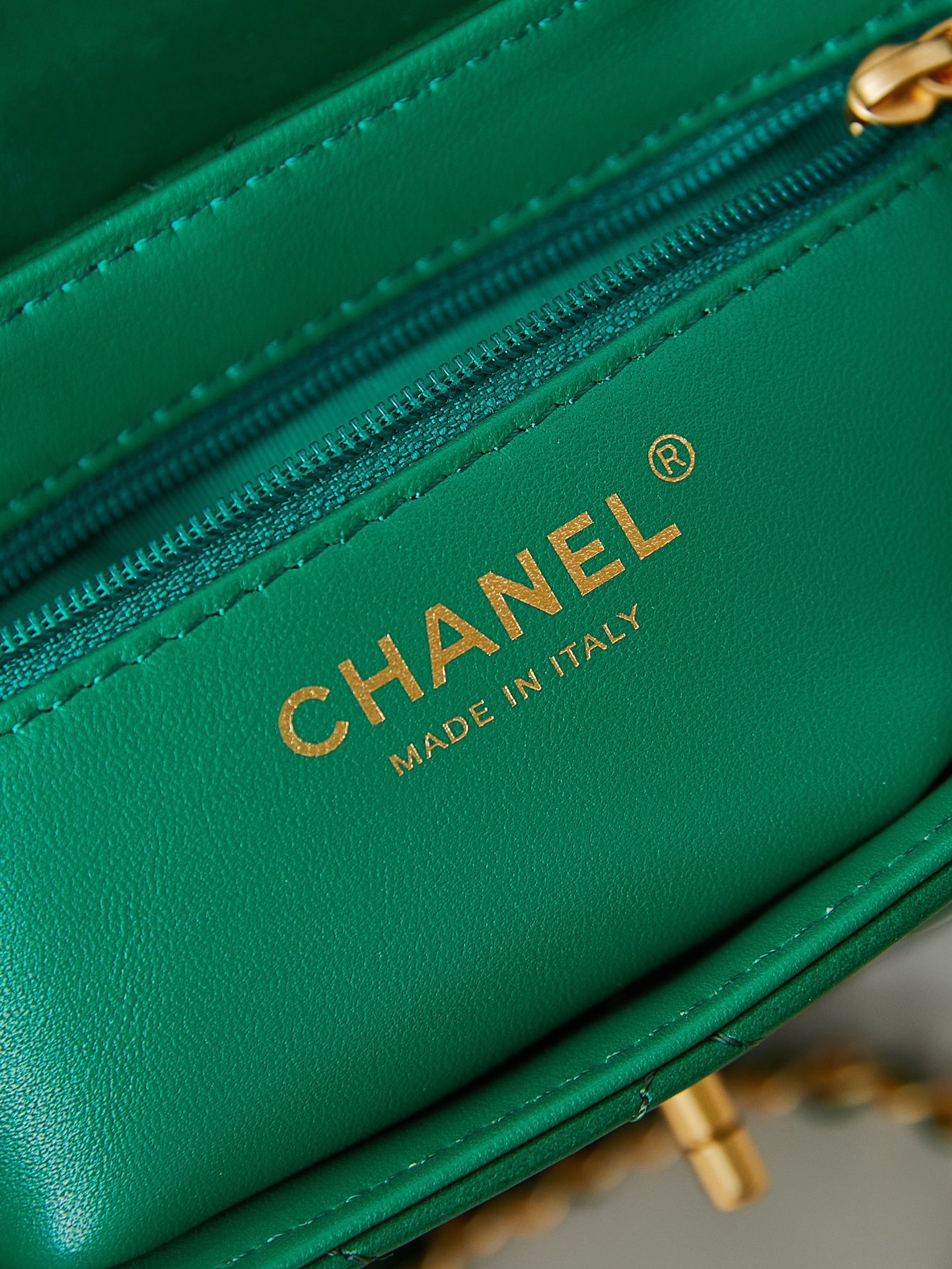 Bagsaaa Ch**el Kelly Mini Shopping Bag Green - 19x13x7 cm