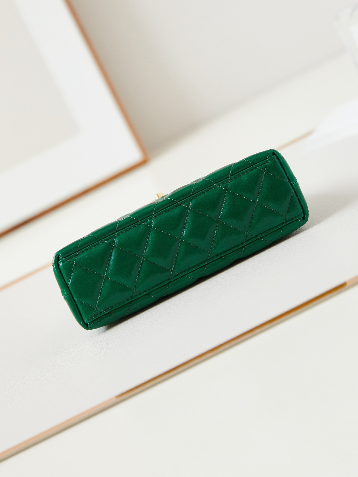 Bagsaaa Ch**el Kelly Mini Shopping Bag Green - 19x13x7 cm