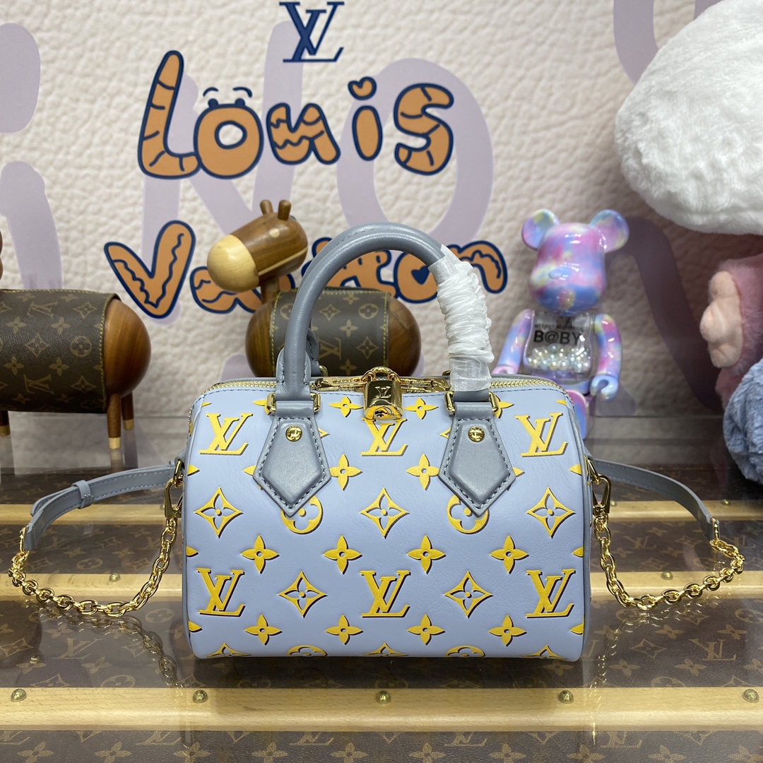 Bagsaaa L0vis Vvtt0n M25454 Speedy Bandoulière 20 Baby Blue - 20 x 15 x 12.5 cm