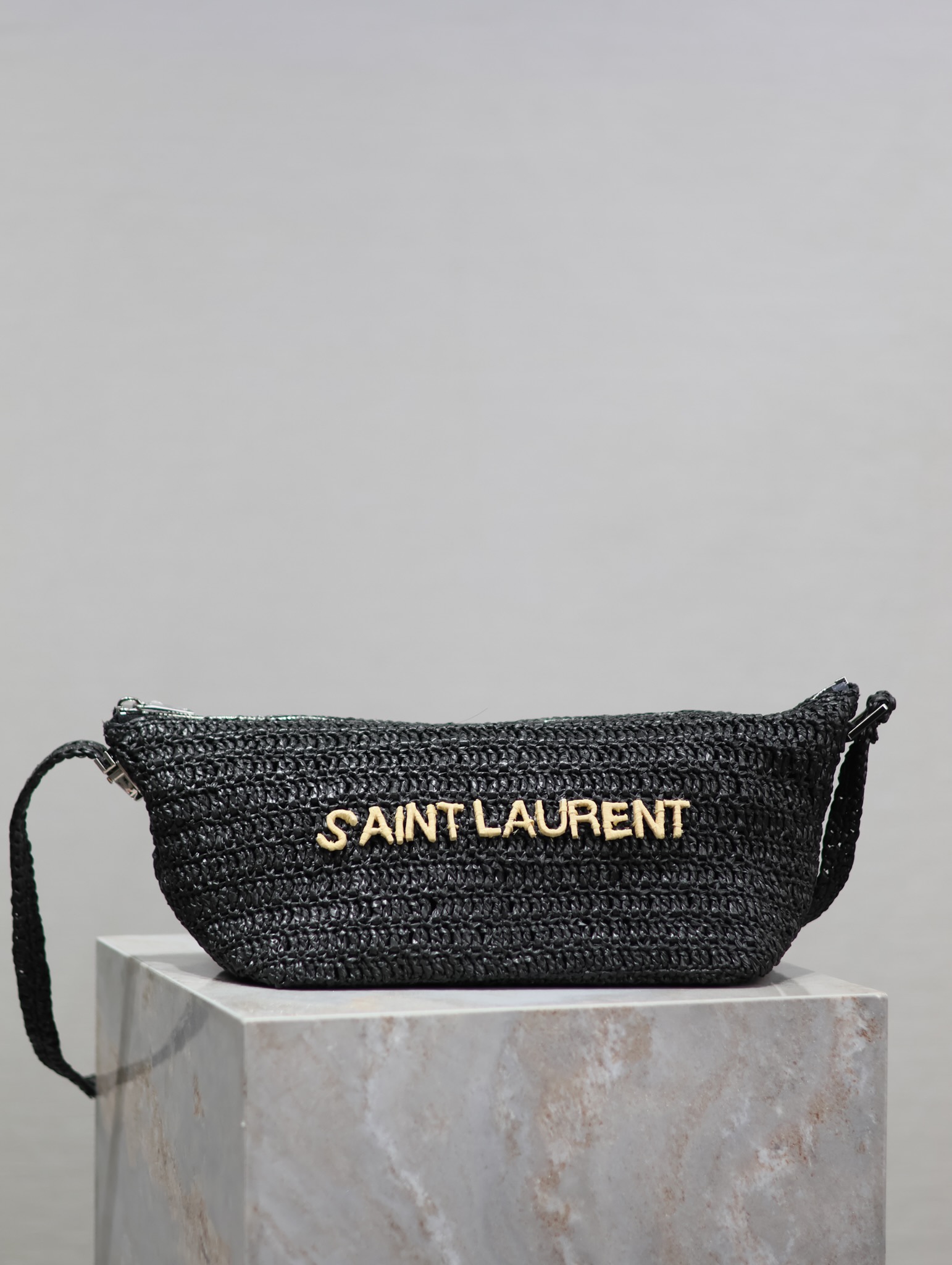 Bagsaaa Y51 Le Rafia Crossbody Bag 667490 Black - 23/26 X 14 X 14.5 CM