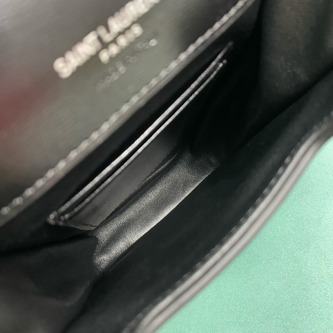 Bagsaaa Y51 Solferino Mini Bag In Smooth Leather 753963 Black - 18 X 11 X 5 CM