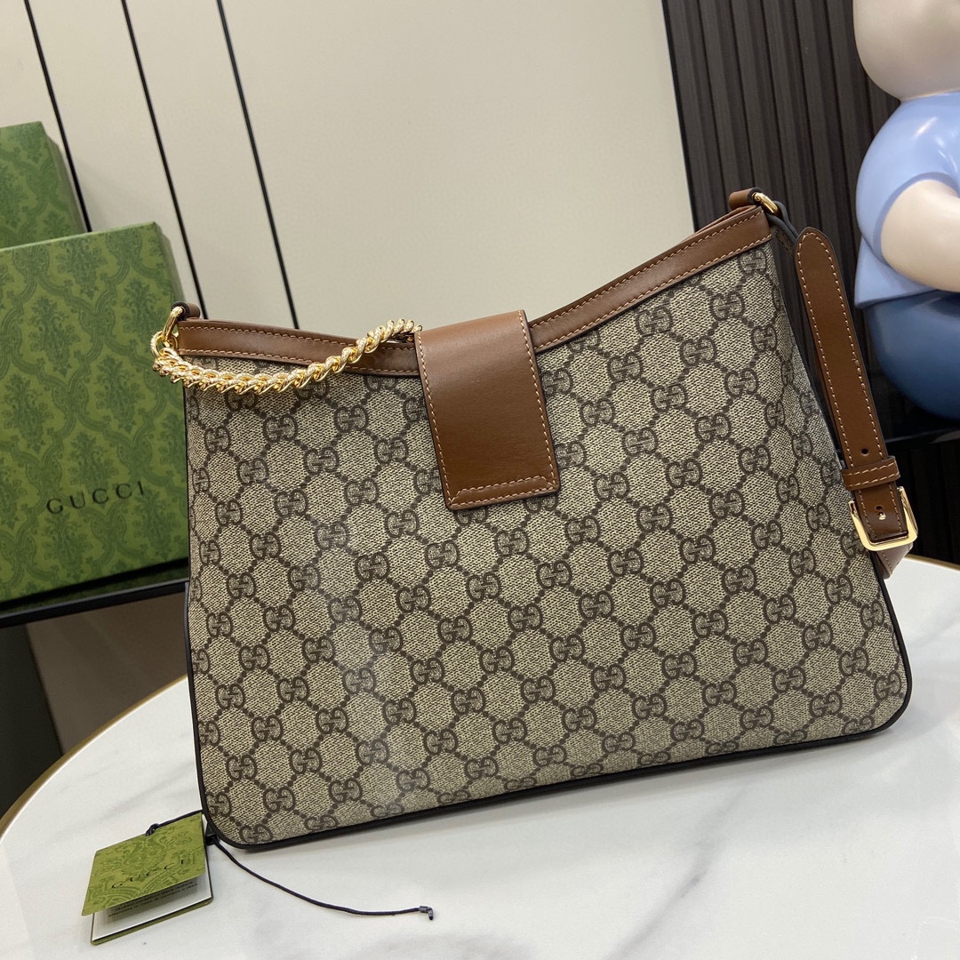 Bagsaaa Gvc*1 Padlock GG Medium Shoulder Bag 795113 Brown - 32.5 x 24 x 5.5 cm