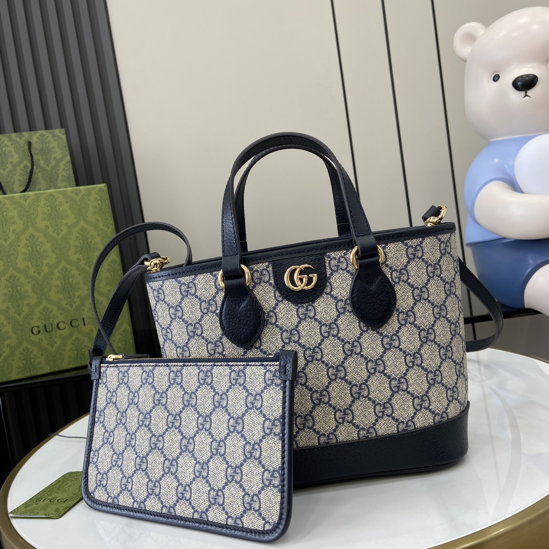 Bagsaaa Gvc*1 Ophidia Mini Tote Bag 811716 Dark Blue - 22x18x10 cm