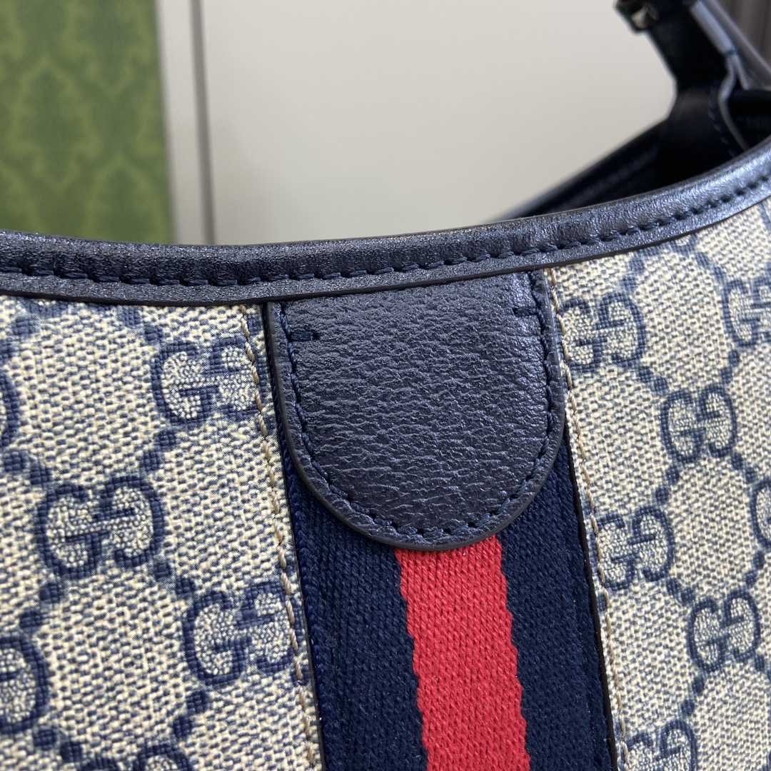 Bagsaaa Gvc*1 Ophidia GG Small Shoulder Bag 781402 Dark Blue - 23 x 21 x 12 cm