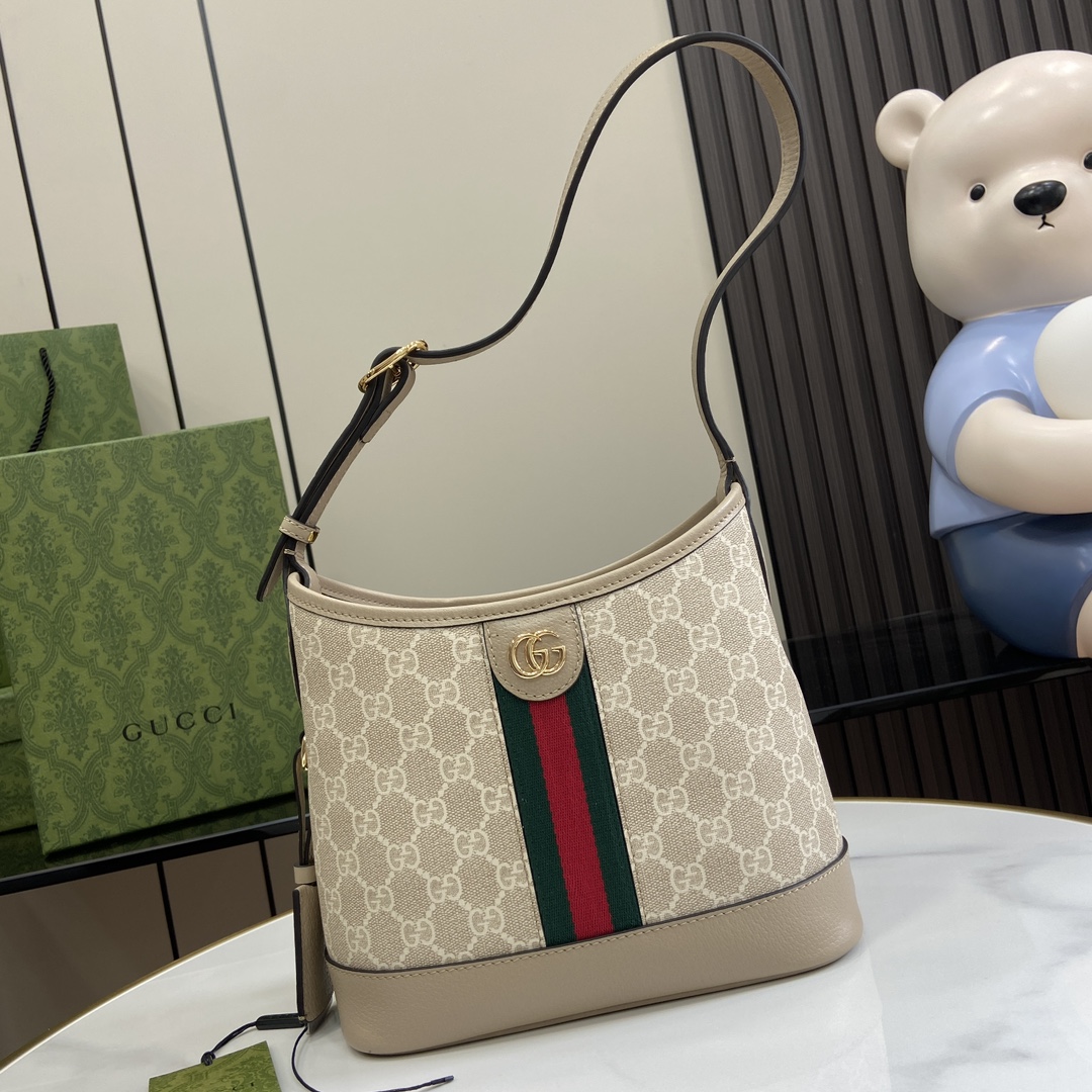 Bagsaaa Gvc*1 Ophidia GG Small Shoulder Bag 781402 Beige - 23 x 21 x 12 cm