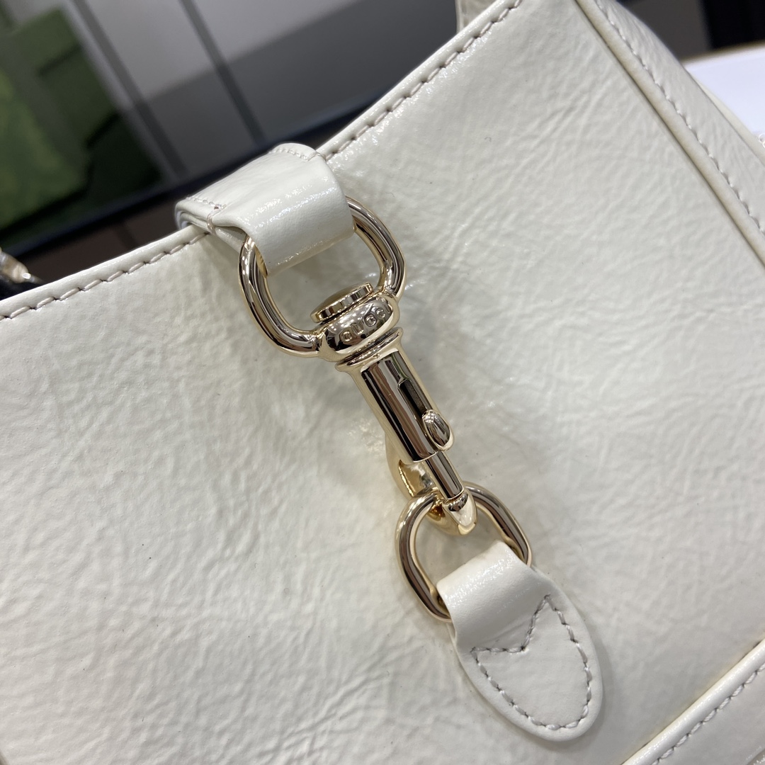 Bagsaaa Gvc*1 Jackie Notte Mini Bag 782889 Ivory Patent - 19.5 x 18 x 3.5cm