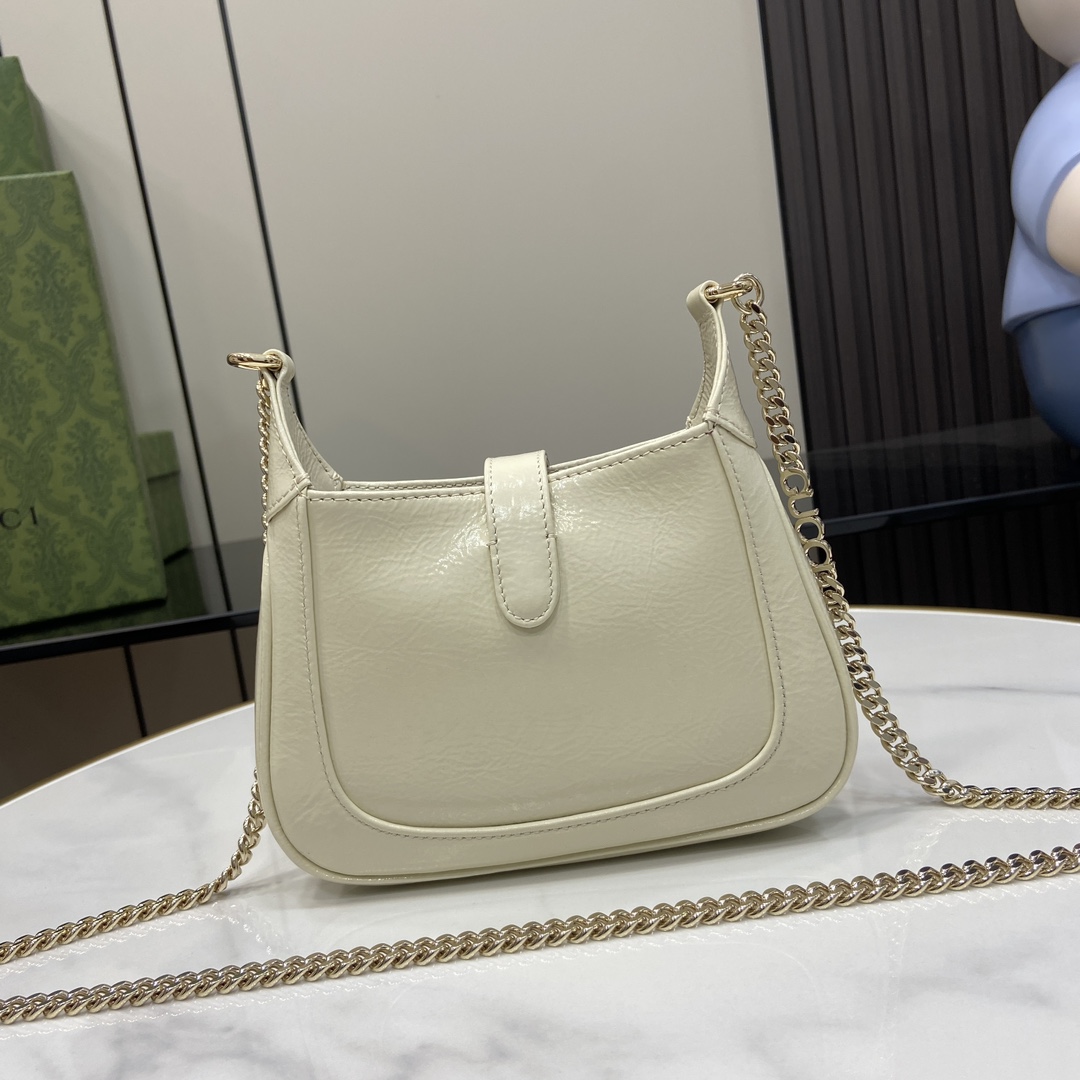 Bagsaaa Gvc*1 Jackie Notte Mini Bag 782889 Ivory Patent - 19.5 x 18 x 3.5cm