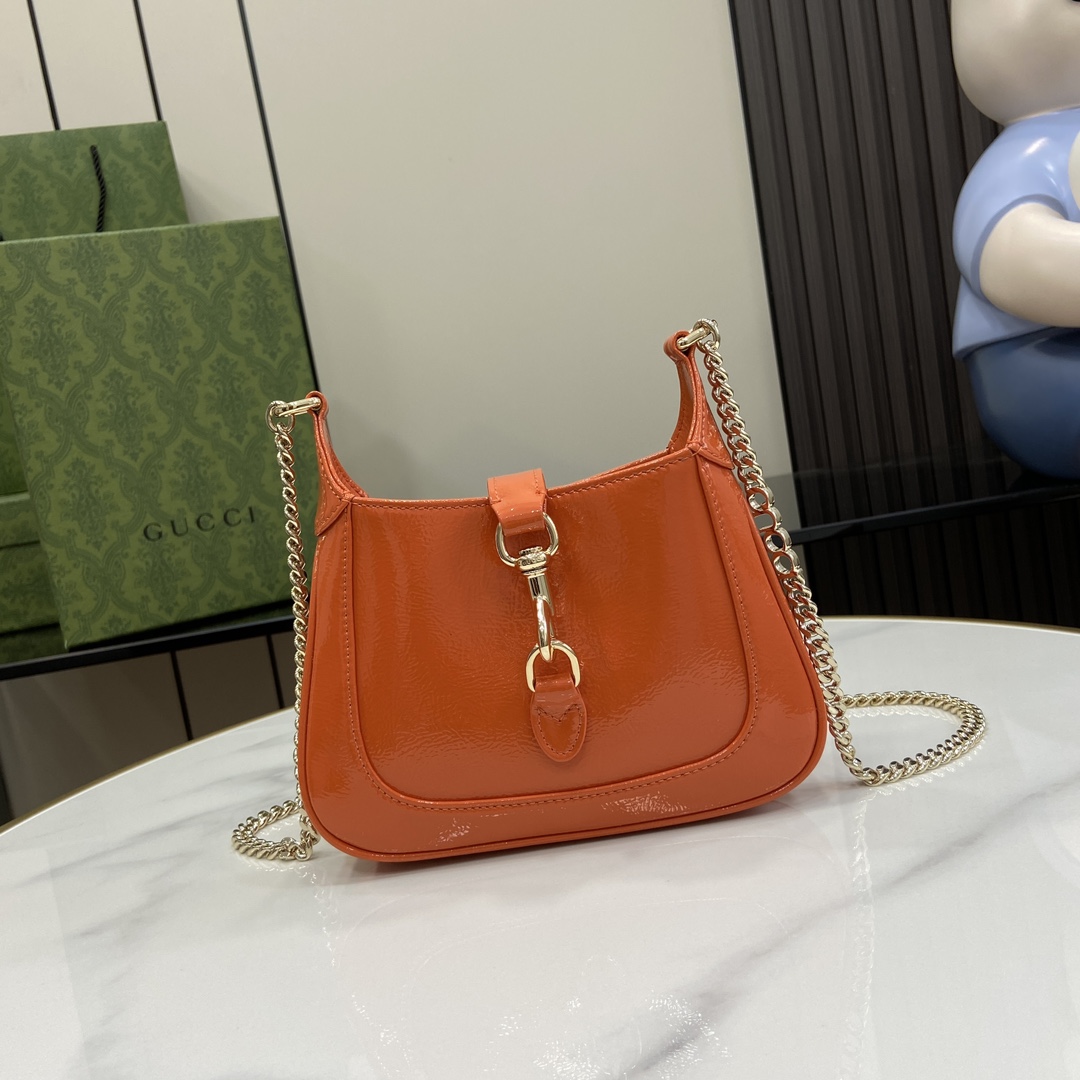 Bagsaaa Gvc*1 Jackie Notte Mini Bag 782889 Orange Patent - 19.5 x 18 x 3.5cm