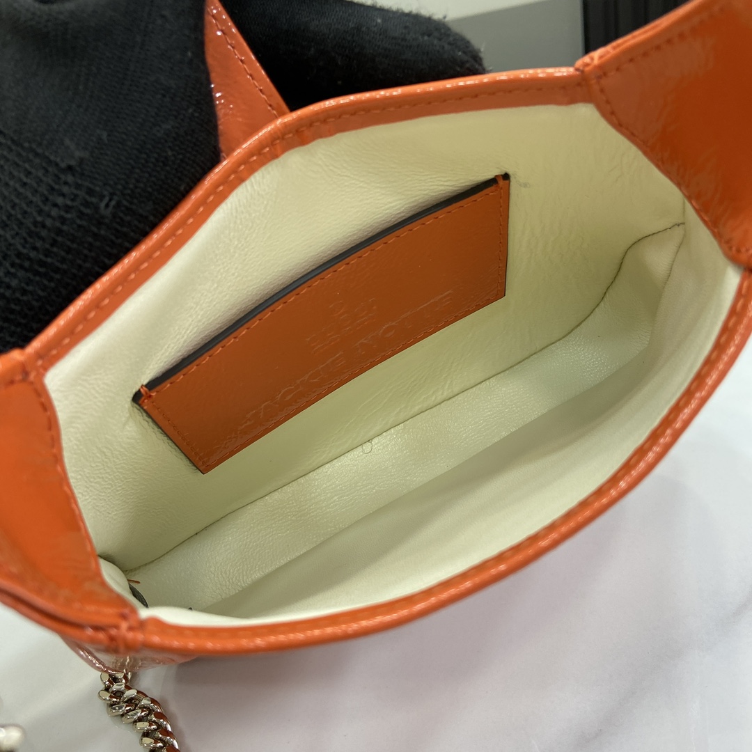 Bagsaaa Gvc*1 Jackie Notte Mini Bag 782889 Orange Patent - 19.5 x 18 x 3.5cm