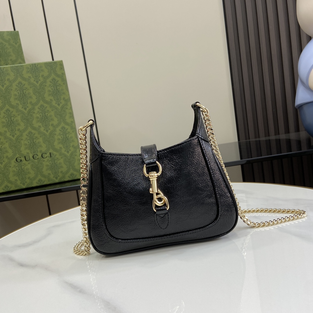Bagsaaa Gvc*1 Jackie Notte Mini Bag 782889 Black Patent - 19.5 x 18 x 3.5cm