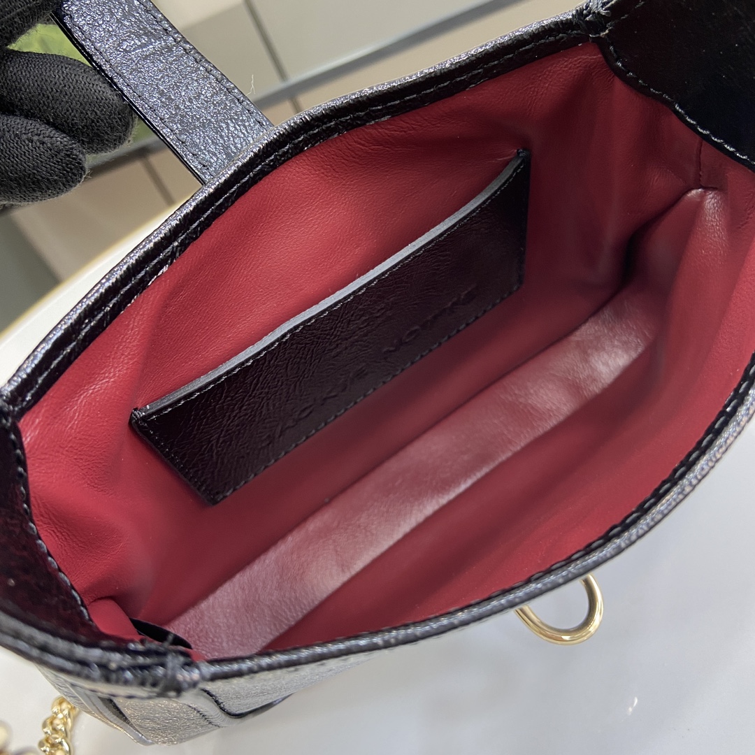 Bagsaaa Gvc*1 Jackie Notte Mini Bag 782889 Black Patent - 19.5 x 18 x 3.5cm