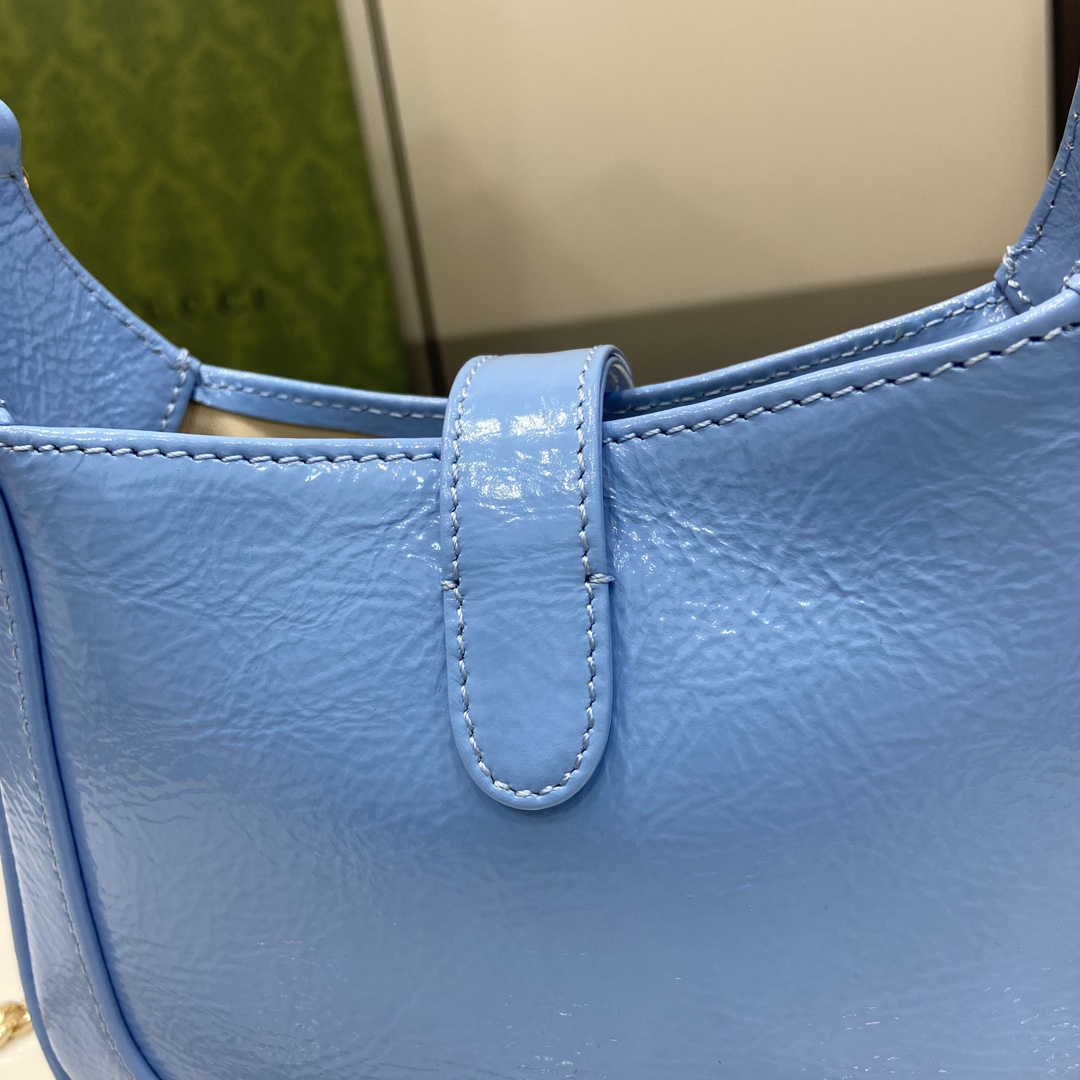 Bagsaaa Gvc*1 Jackie Notte Mini Bag 782889 Blue Patent - 19.5 x 18 x 3.5cm