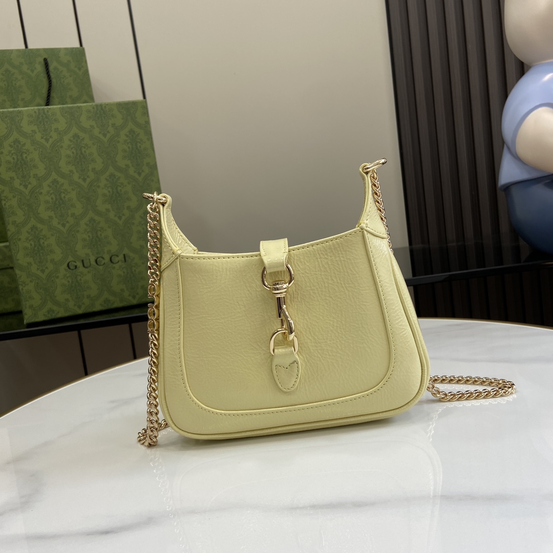 Bagsaaa Gvc*1 Jackie Notte Mini Bag 782889 Yellow Patent - 19.5 x 18 x 3.5cm