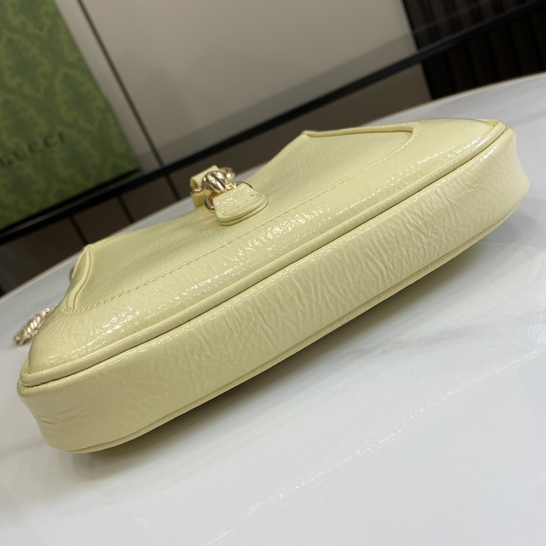 Bagsaaa Gvc*1 Jackie Notte Mini Bag 782889 Yellow Patent - 19.5 x 18 x 3.5cm