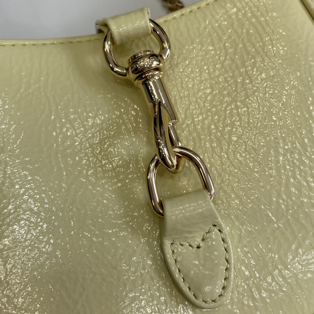 Bagsaaa Gvc*1 Jackie Notte Mini Bag 782889 Yellow Patent - 19.5 x 18 x 3.5cm