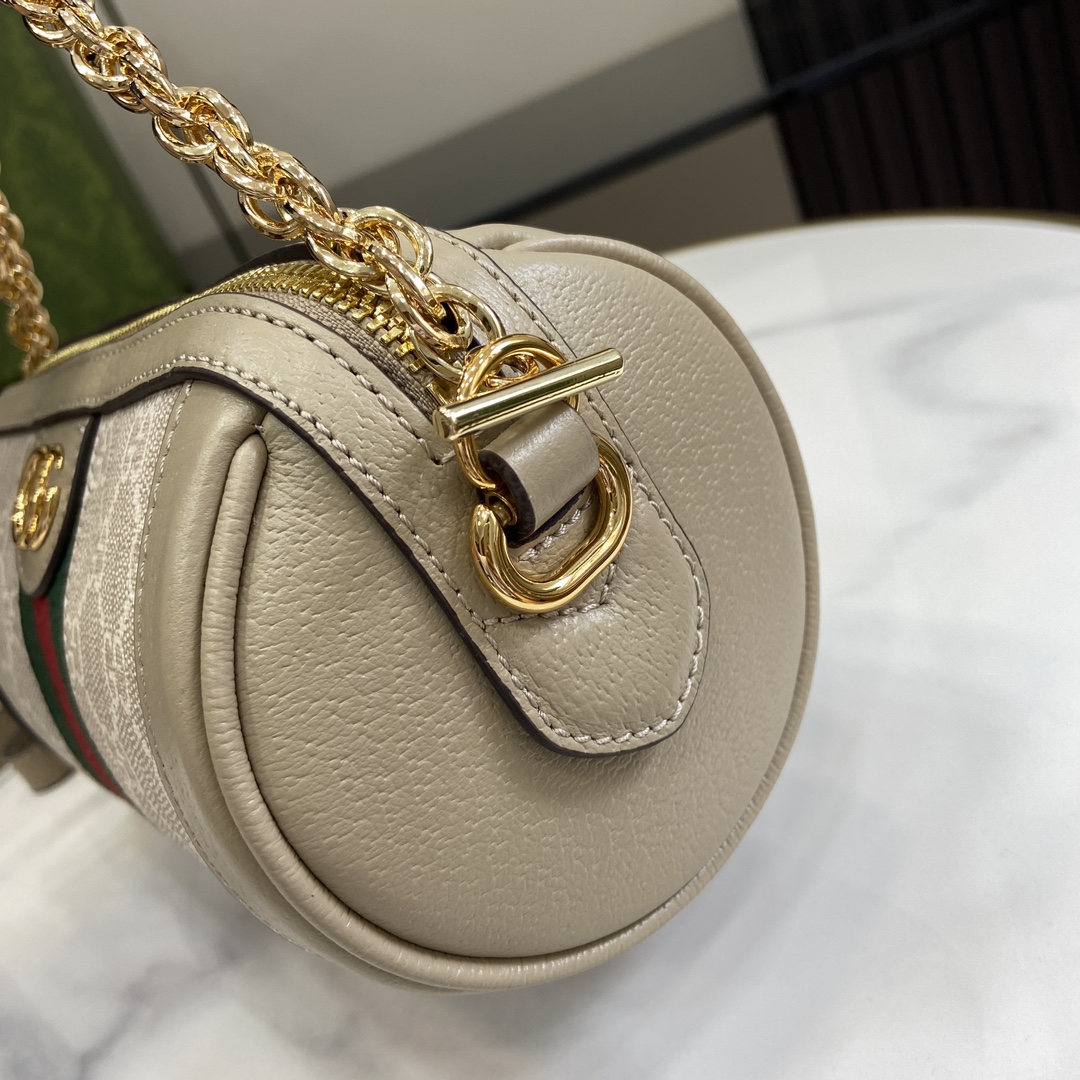 Bagsaaa Gvc*1 Ophidia Mini Shoulder Bag 795208 Beige - 18.5 x 10 x 10 cm