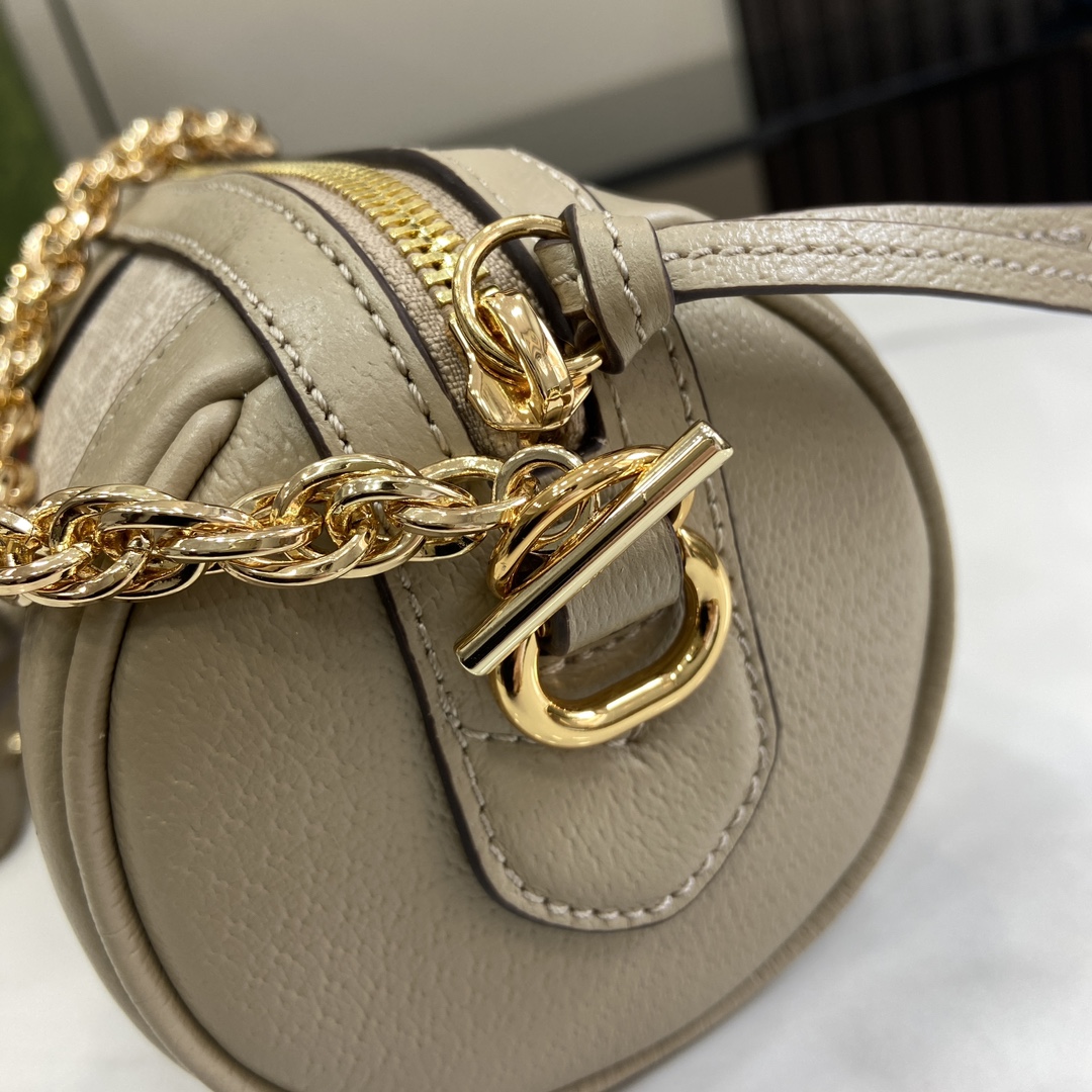 Bagsaaa Gvc*1 Ophidia Mini Shoulder Bag 795208 Beige - 18.5 x 10 x 10 cm