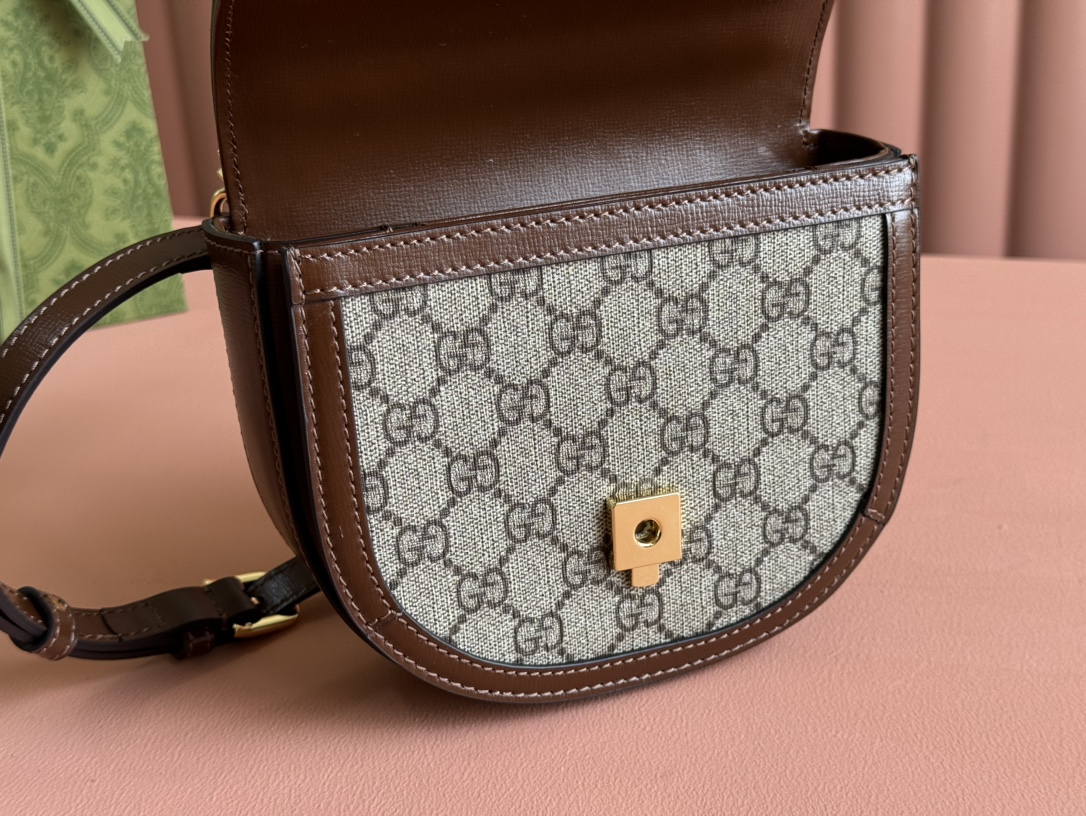 Bagsaaa Gvc*1 Horsebit 1955 Mini Top Handle Bag 781387 Brown - 18 x 15 x 6.5 cm