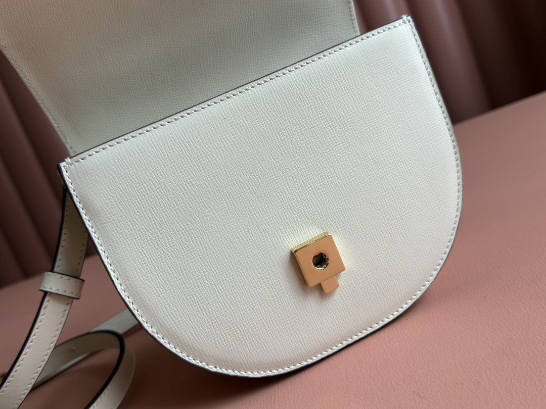 Bagsaaa Gvc*1 Horsebit 1955 Mini Top Handle Bag 781387 White - 18 x 15 x 6.5 cm