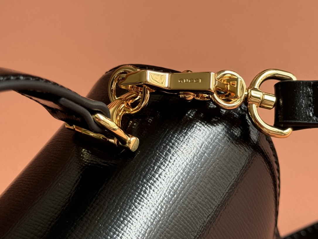 Bagsaaa Gvc*1 Horsebit 1955 Mini Top Handle Bag 781387 Black - 18 x 15 x 6.5 cm