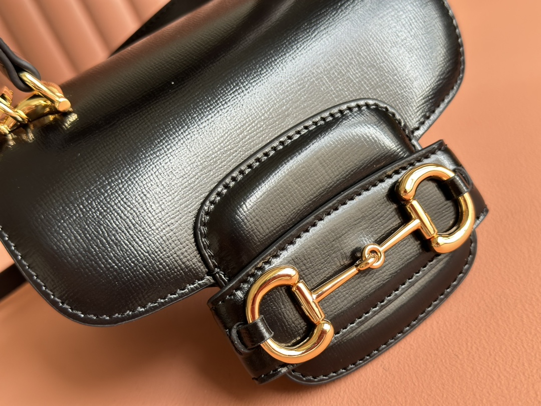 Bagsaaa Gvc*1 Horsebit 1955 Mini Top Handle Bag 781387 Black - 18 x 15 x 6.5 cm