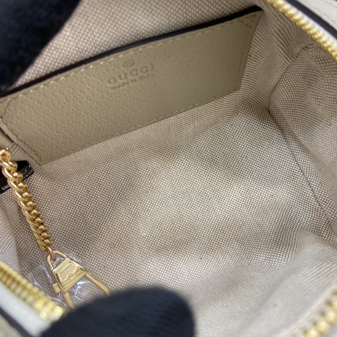 Bagsaaa Gvc*1 Ophidia S*per Mini Bag 781490 Cream - 16.5 x 10 x 9 cm