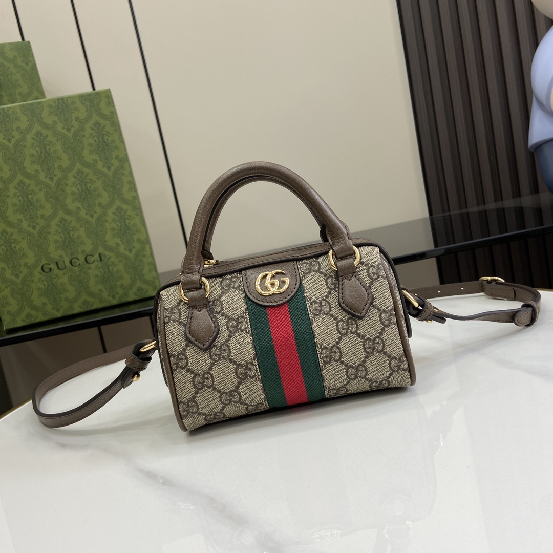Bagsaaa Gvc*1 Ophidia S*per Mini Bag 781490 Brown - 16.5 x 10 x 9 cm