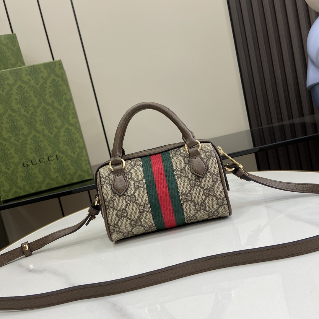 Bagsaaa Gvc*1 Ophidia S*per Mini Bag 781490 Brown - 16.5 x 10 x 9 cm
