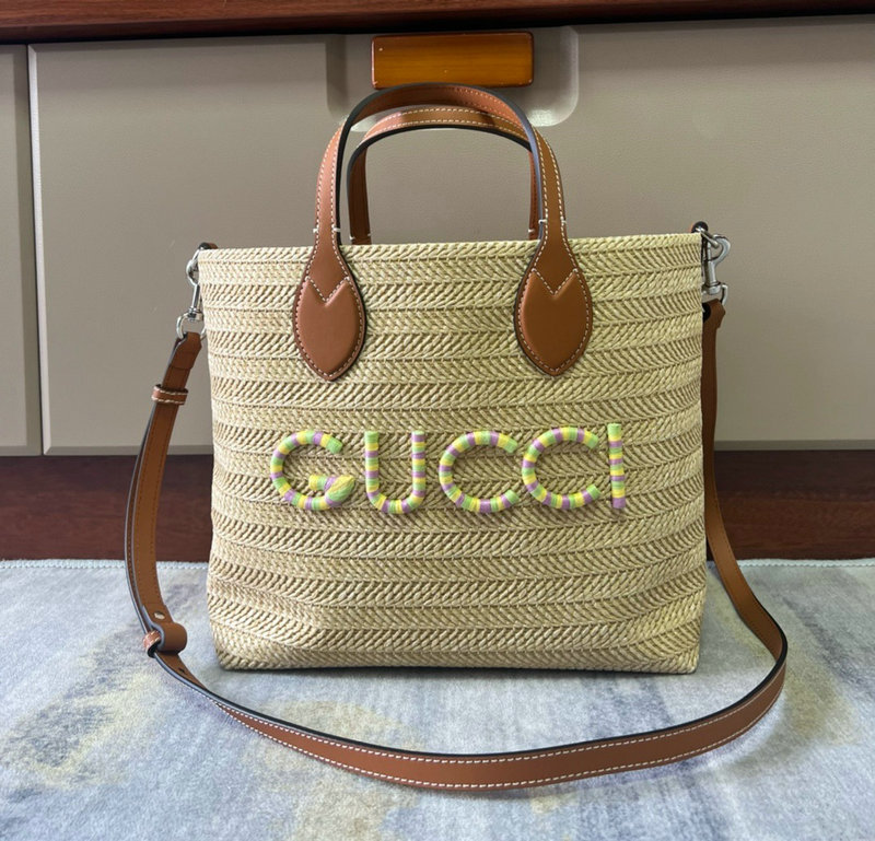 Bagsaaa Gvc*1 Small Straw-Effect Tote ‎779671 - 26x25x11cm