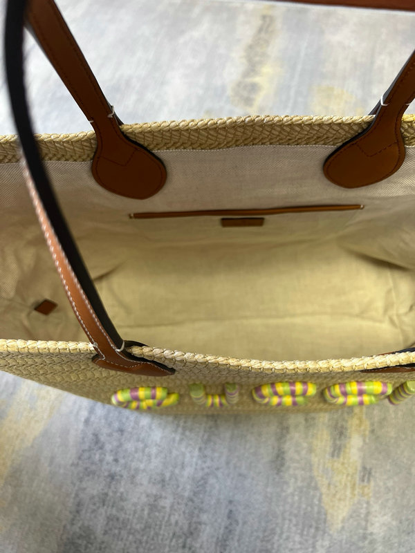 Bagsaaa Gvc*1 Medium Straw-Effect Tote 779666 38 x 33 x 15 cm