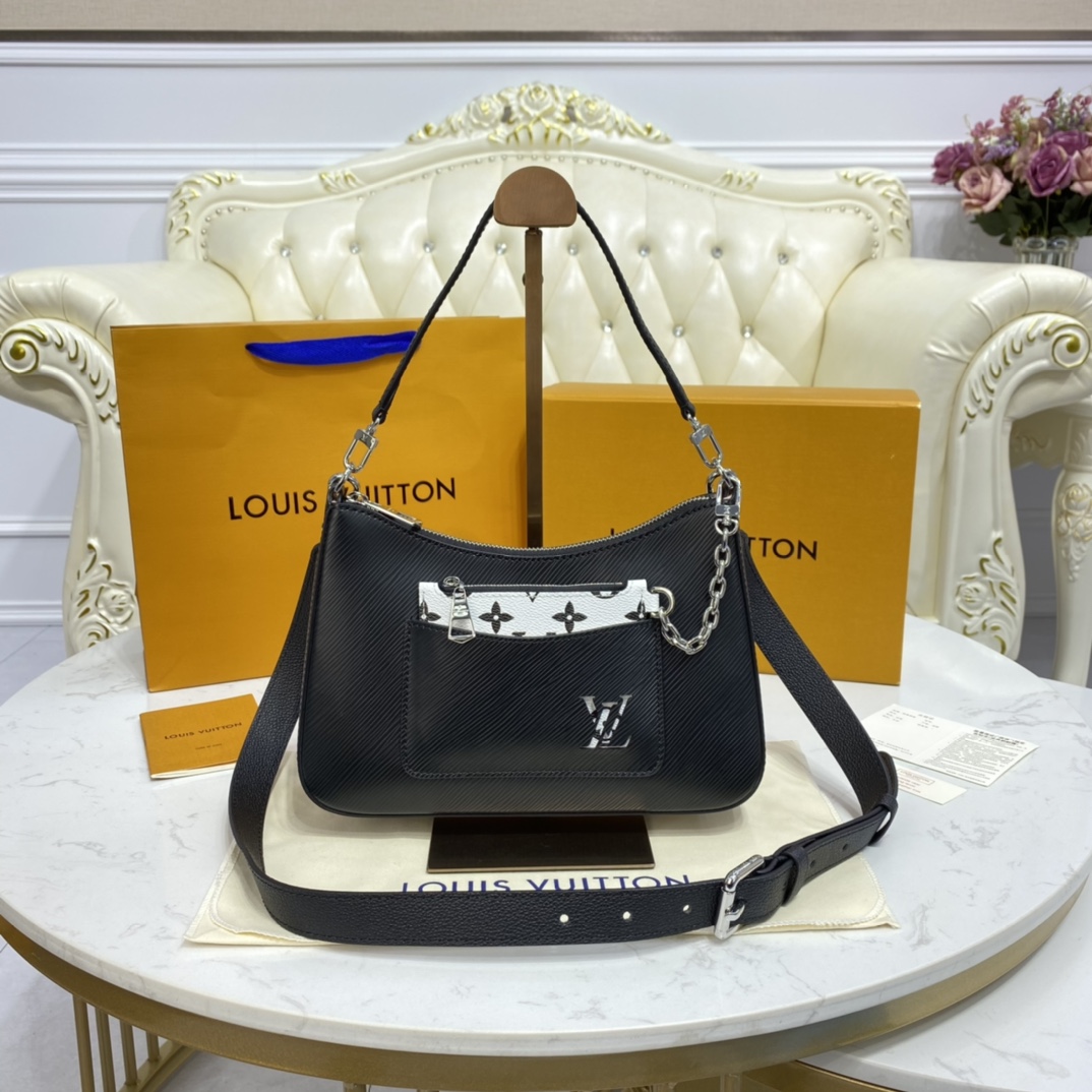 Bagsaaa L0vis Vvtt0n M80689 Marelle Black - 25 x 15 x 8 cm